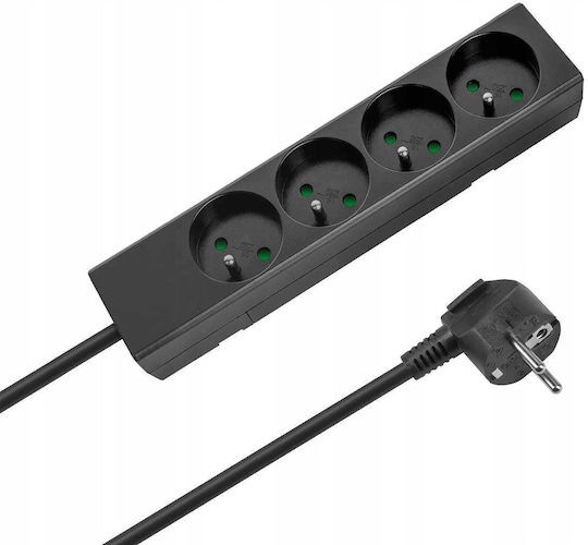 Rebel Power Strip 4 Sockets with Cable 2m France (Type E)