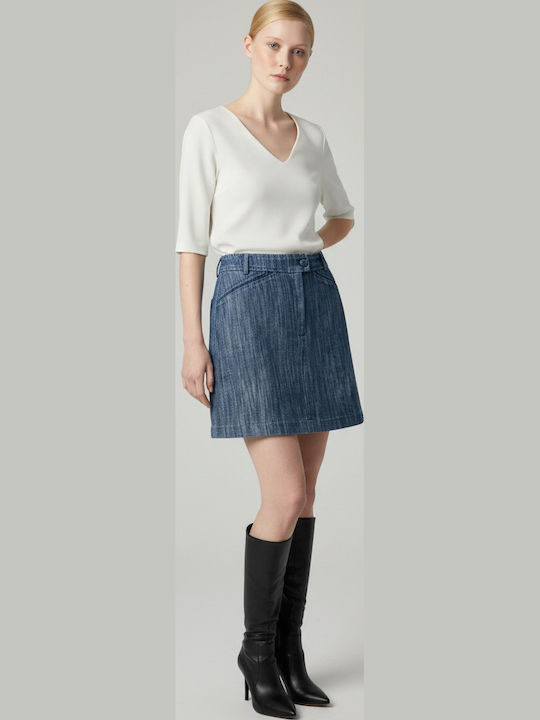 Denim Mini Damenrock Blau