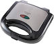 Adler Sandwich Maker with Removable Plates for 2 Toasts 850W Black