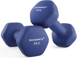 Songmics Σετ Βαράκια Εξάγωνα από Νεοπρένιο 2 x 4kg Songmics Σετ Βαράκια Εξάγωνα από Νεοπρένιο 2 x 4kg