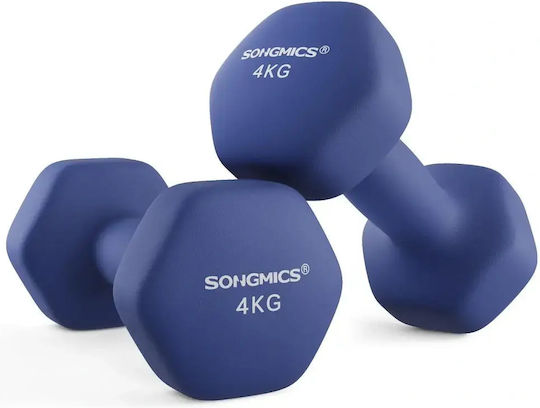 Songmics Комплект от Барбели Шестоъгълни от Неопрен 2 x 4kg
