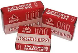 Roma Clip Συνδετήρες Μεταλλικοί Maestri No 4 Ασημί 100 Τεμάχια Rom407414