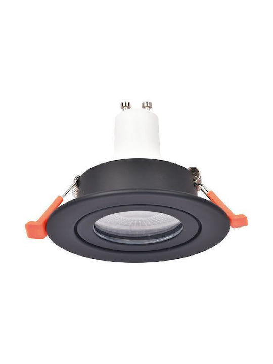 Inlight Spot încastrat metalic cu dulie GU10 negru