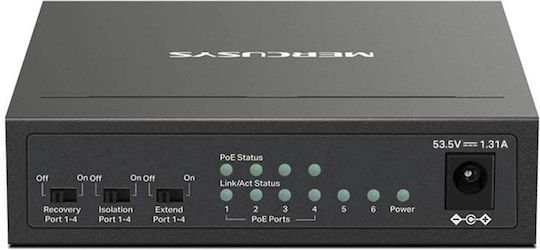 Mercusys MS106P Negestionat L2 PoE+ Comutator cu 6 Porturi Gigabit (1Gbps) Ethernet
