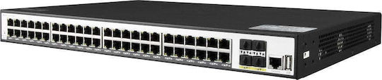 BCS BCS-SP48G-4SFP-M L2 PoE Switch με 48 Θύρες Gigabit (1Gbps) Ethernet και 4 SFP Θύρες