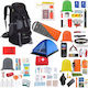 vidaXL Rucsac de Evacuare + Set de Echipament pentru Cort Readypack X2 Sac de Dormit pentru Alimente Readypack X2 Negru