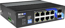BCS BCS-B-ISP08G-2SFP Managed L2 PoE+ Switch with 8 Gigabit (1Gbps) Ethernet Ports and 2 SFP Ports