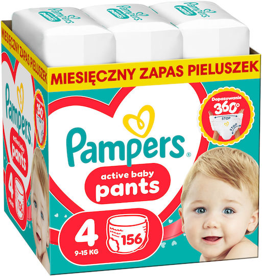 Pampers Windelhosen Active Baby Nr. 4 für 9-15kg 156 Stück