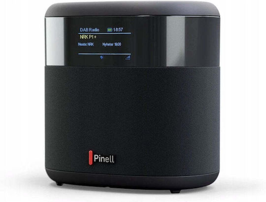 Pinell Tischplatte Radio Batterie DAB mit Bluetooth und USB Schwarz