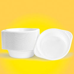 Office Products Σετ 100 Πλαστικά Μπωλ με Χωρητικότητα 500ml Λευκά