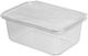 Einweg-Plastikgeschirr Transparent Eingebetteter Deckel 750ml 19x13x6cm 99.1015806 Код.10862