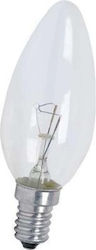 Unimet Durable Shock Resistant Transparent Candle Lamp 60w E-14