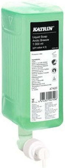 Δοχείο Katrin Commercial Hand Wash Liquid Απαλό Υγρό Σαπούνι Χεριών 1000 Ml Πράσινο