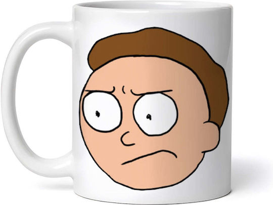 Rick And Morty Nervous Morty Cană Ceramică Albă 330ml