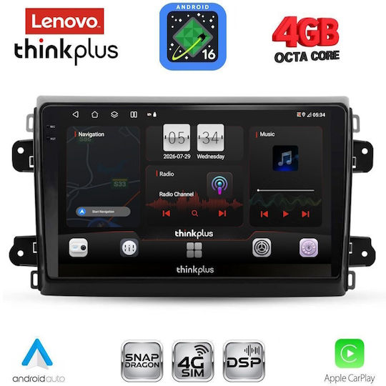 Lenovo Автомобилна Аудио Система за Fiat Ducato 2021-2026 (Bluetooth/USB/WiFi/GPS/Apple CarPlay/Android Auto) с Touch Screen 9"