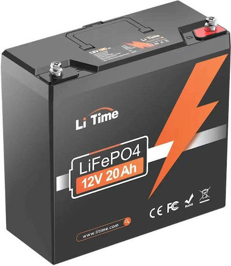 Litime 12v 20ah Lifepo4 Deep Cycle Battery 20a Bms 256wh