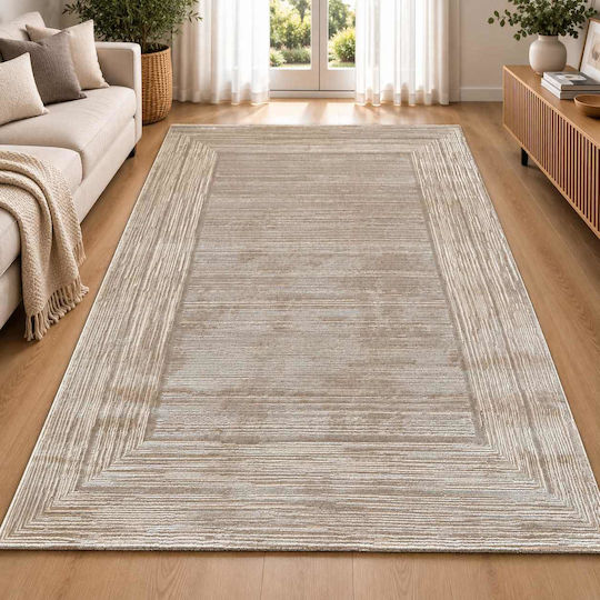 Rectangular Living Room Rug Beige 240x300cm