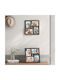 Songmics Wall-mounted Wooden Photo Frame with Brown Frame