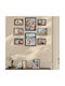 Songmics Wall Mounted Wooden Photo Frame with Brown Frame 10 Pieces