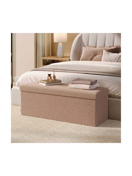 Bench Stool With Storage Space Upholstered In F...