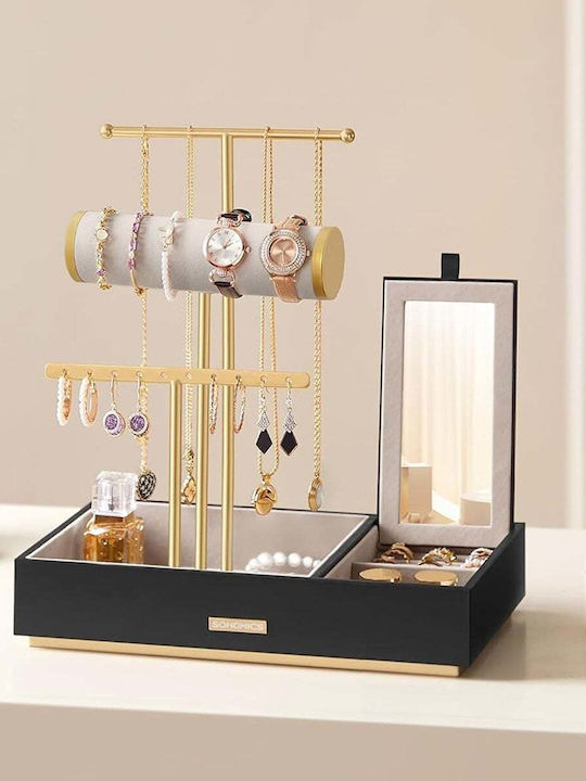 Songmics Jewellery Stand Metallic with Mirror G...