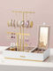Songmics Jewellery Stand Metallic with Mirror Gold 27x17x29cm