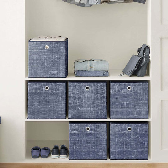 Songmics Paper Storage Box with Lid Grey 30x30x30cm 6pcs