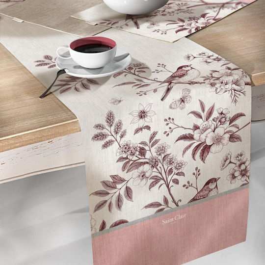 Saint Clair Ράνερ Αλέκιαστο Pink 40x160εκ.