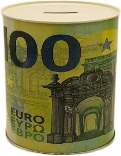 Spv Ts Касичка Метална Дизайн 100 Евро Metallic 100 Euro Banknote Pattern Money Box