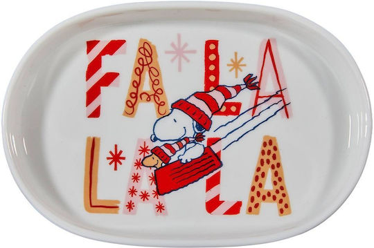 Butlers Peanuts Плитка Овална Порцеланова Бяла Чиния 14x10см