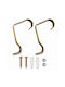 Sockel der Vorhangschiene Wand aus metallischem Bronze