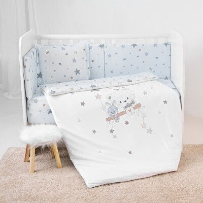 Lorelli Baby Bettwäsche-Set Für Krippe Bär Blau