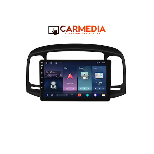Carmedia Auto-Audiosystem für Hyundai Accent 2005-2012 mit Touchscreen 9" Bluetooth USB WiFi GPS Apple CarPlay Android Auto