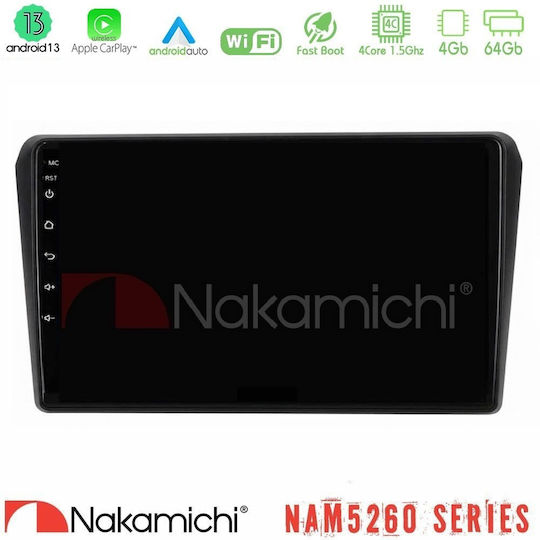 Nakamichi Nam5260 Series 4core Android13 4+64gb Toyota Avensis T25 02/2003–2008 Navigation Multimedia Tablet 9" Carplay & Android Auto