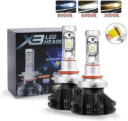 Car Lamps H7 LED 6000K Cold White 9-32V 50W 2pcs