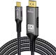 PremiumCord HDMI male - USB-C male Cable 2m Black