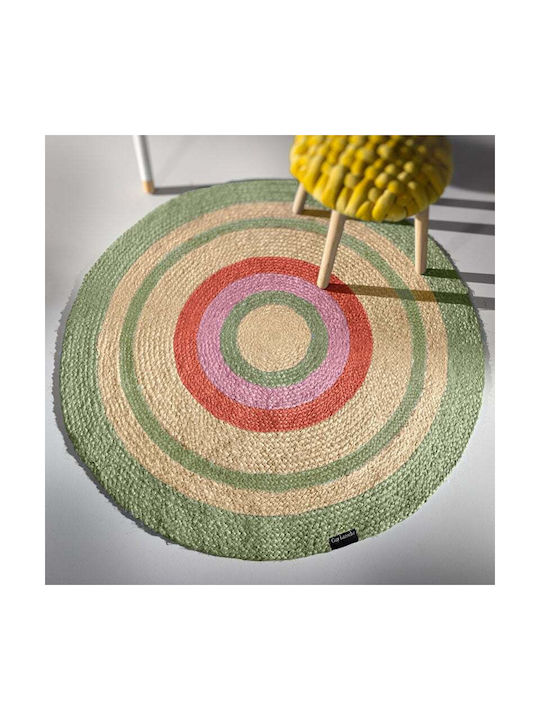 Guy Laroche Vanity Round Summer Jute Rug Green ...