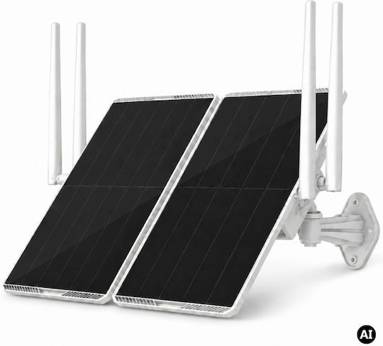 Extensor WiFi Solar de Exterior Acoperire 300 Metri Gamă Panou Solar Dual 30w Baterie 30000mah Bandă Dublă 2.4ghz 5ghz Ip Camere de Supraveghere
