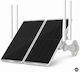 Router solar 4G cu panou dual de 30 W baterie de 30 000 mAh acoperire de 300 metri pentru camere IP de exterior