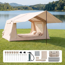 Vevor Inflatable Storage Camping Tent Beige with Double Cloth for 4 People 320x250cm Vevor Inflatable Storage Camping Tent Beige with Double Cloth for 4 People 320x250cm