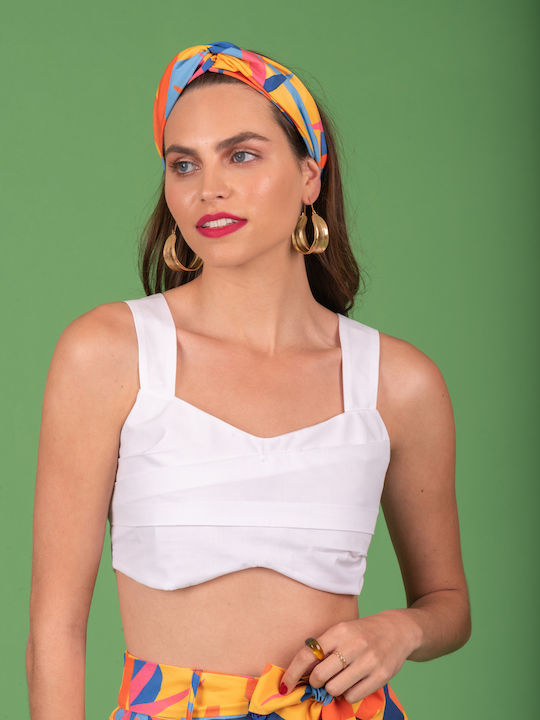 Women's Crop Cotton Top White