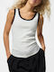 Women's Sleeveless White Blouse