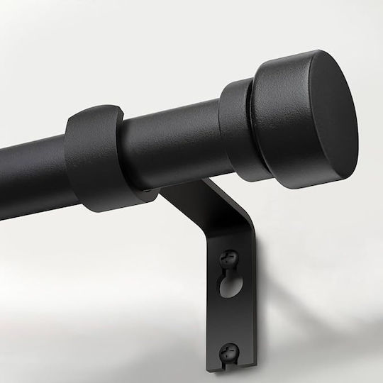 Bară Pliabilă Metalică Pentru Perdele Home Single 76-325 cm Neagră