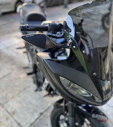 Barracuda Огледала за мотоциклети за Yamaha FZ6 Фейзър 2 Бройки Черни