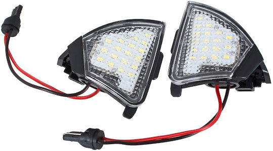 Vw Eos Golf V Vi Plus Jetta Iii Passat B5 B6 Sharan Skoda Superb LED Огледални Осветителни Фарове Комплект 2 Бройки