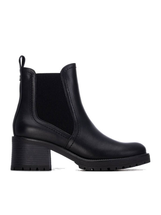 Women's Ankle Boots with Mid Heel Black