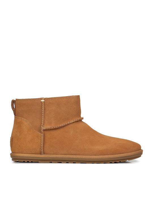 Classic Mini Leather Women's Ankle Boots Tabac Brown