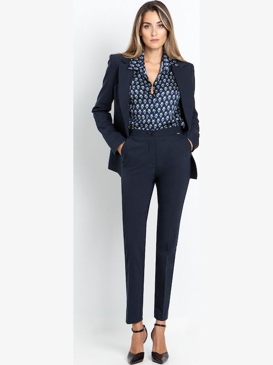 Toi&Moi Women's Blue Chino Trousers Toi&Moi Women's Blue Chino Trousers