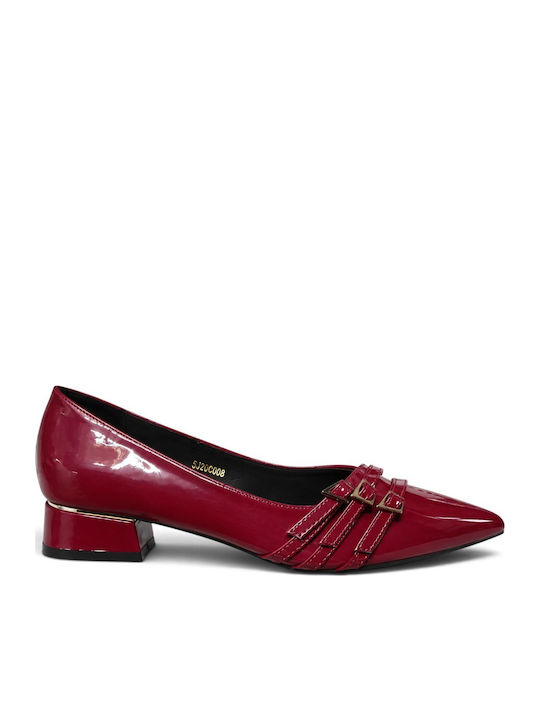 Zak Spitze Zehe Pumps aus Lackleder mit niedrig...