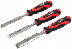 AWTools Chisels With Skewed Blade Width 20mm With Plastic Handle Set 3 Pieces